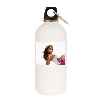 Christina Milian White Water Bottle With Carabiner