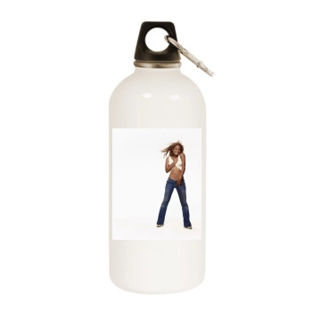 Christina Milian White Water Bottle With Carabiner