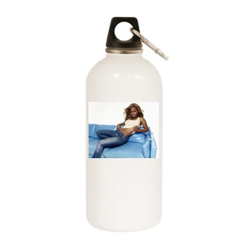 Christina Milian White Water Bottle With Carabiner