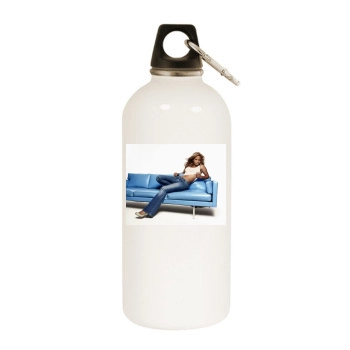 Christina Milian White Water Bottle With Carabiner