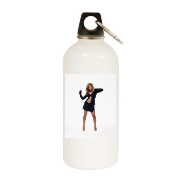 Christina Milian White Water Bottle With Carabiner