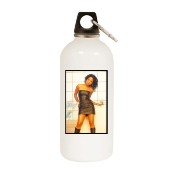 Christina Milian White Water Bottle With Carabiner