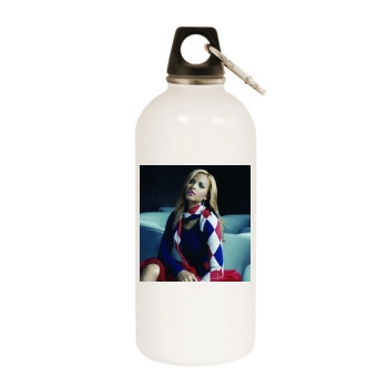 Christina Milian White Water Bottle With Carabiner