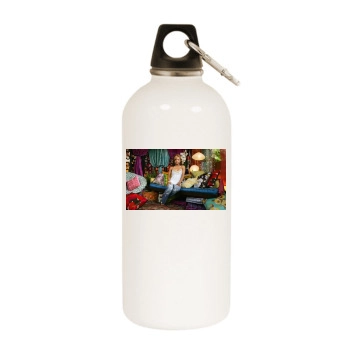 Christina Milian White Water Bottle With Carabiner