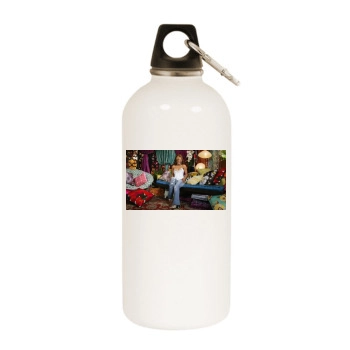 Christina Milian White Water Bottle With Carabiner