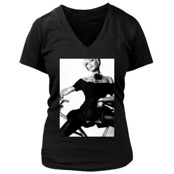 Victoria Beckham Women's Deep V-Neck TShirt