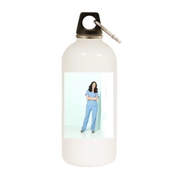 Chyler Leigh White Water Bottle With Carabiner