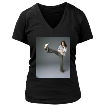 Chyler Leigh Women's Deep V-Neck TShirt