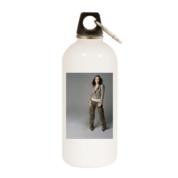 Chyler Leigh White Water Bottle With Carabiner