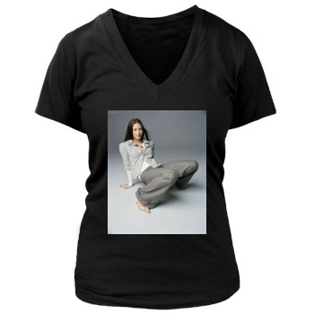 Chyler Leigh Women's Deep V-Neck TShirt