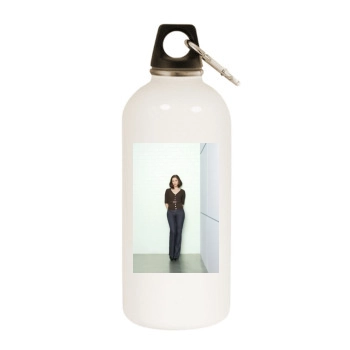 Chyler Leigh White Water Bottle With Carabiner