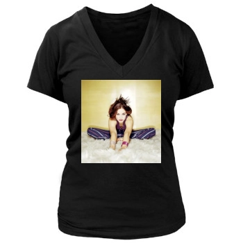 Chyler Leigh Women's Deep V-Neck TShirt