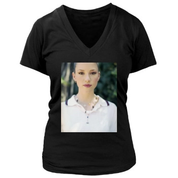 Chyler Leigh Women's Deep V-Neck TShirt