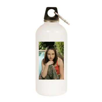 Chyler Leigh White Water Bottle With Carabiner