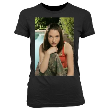 Chyler Leigh Women's Junior Cut Crewneck T-Shirt