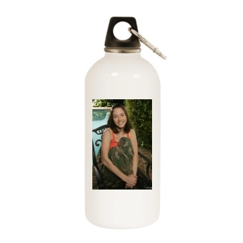 Chyler Leigh White Water Bottle With Carabiner