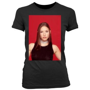 Chyler Leigh Women's Junior Cut Crewneck T-Shirt