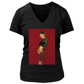 Chyler Leigh Women's Deep V-Neck TShirt