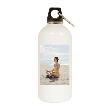 Chyler Leigh White Water Bottle With Carabiner