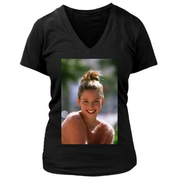 Chyler Leigh Women's Deep V-Neck TShirt