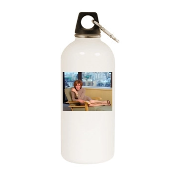 Rene Russo White Water Bottle With Carabiner