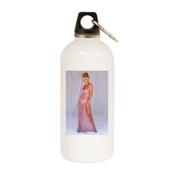 Eileen Davidson White Water Bottle With Carabiner