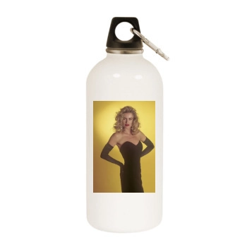 Eileen Davidson White Water Bottle With Carabiner