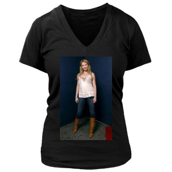 Elisabeth Harnois Women's Deep V-Neck TShirt