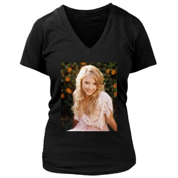 Elisabeth Harnois Women's Deep V-Neck TShirt