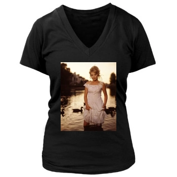 Elisabeth Harnois Women's Deep V-Neck TShirt