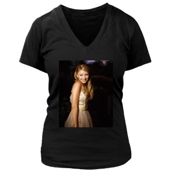 Elisabeth Harnois Women's Deep V-Neck TShirt