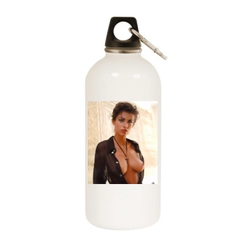 Elisabetta Canalis White Water Bottle With Carabiner