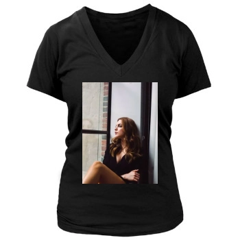 Elizabeth Gillies Women's Deep V-Neck TShirt