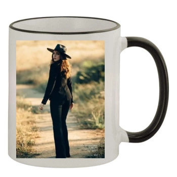 Elizabeth Gillies 11oz Colored Rim & Handle Mug