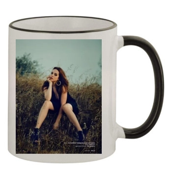 Elizabeth Gillies 11oz Colored Rim & Handle Mug