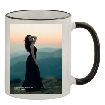 Elizabeth Gillies 11oz Colored Rim & Handle Mug