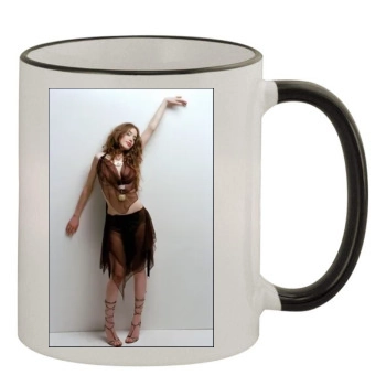 Elizabeth Jagger 11oz Colored Rim & Handle Mug