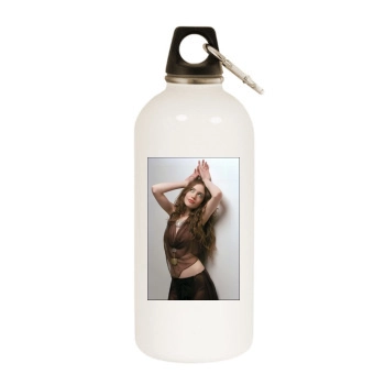 Elizabeth Jagger White Water Bottle With Carabiner