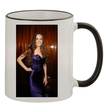 Elizabeth Jagger 11oz Colored Rim & Handle Mug