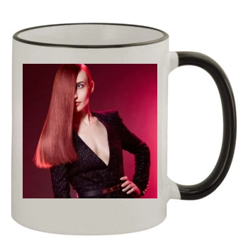 Elizabeth Jagger 11oz Colored Rim & Handle Mug