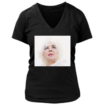 Elizabeth Taylor Women's Deep V-Neck TShirt