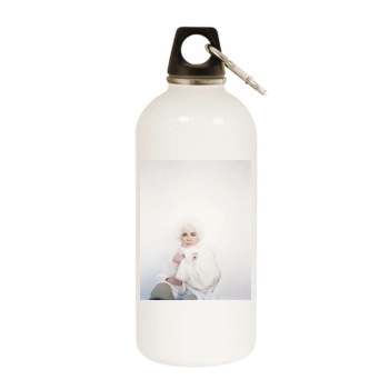 Elizabeth Taylor White Water Bottle With Carabiner