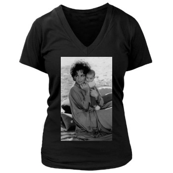 Elizabeth Taylor Women's Deep V-Neck TShirt