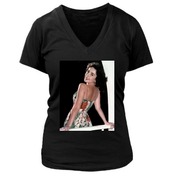 Elizabeth Taylor Women's Deep V-Neck TShirt