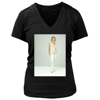 Christina Applegate Women's Deep V-Neck TShirt