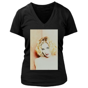 Christina Applegate Women's Deep V-Neck TShirt