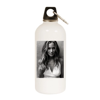 Christina Applegate White Water Bottle With Carabiner