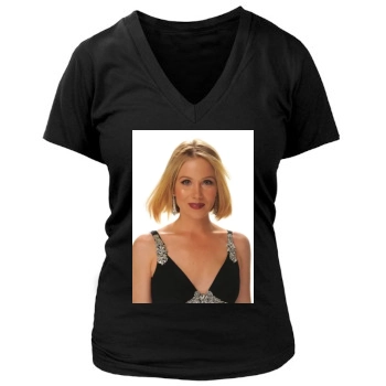 Christina Applegate Women's Deep V-Neck TShirt