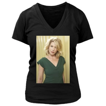 Christina Applegate Women's Deep V-Neck TShirt