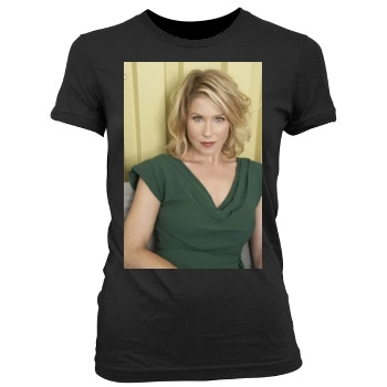 Christina Applegate Women's Junior Cut Crewneck T-Shirt